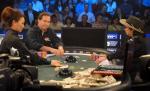 JJ Liu heads up with Ted Forrest at the WPT Bay 101 Shooting Stars